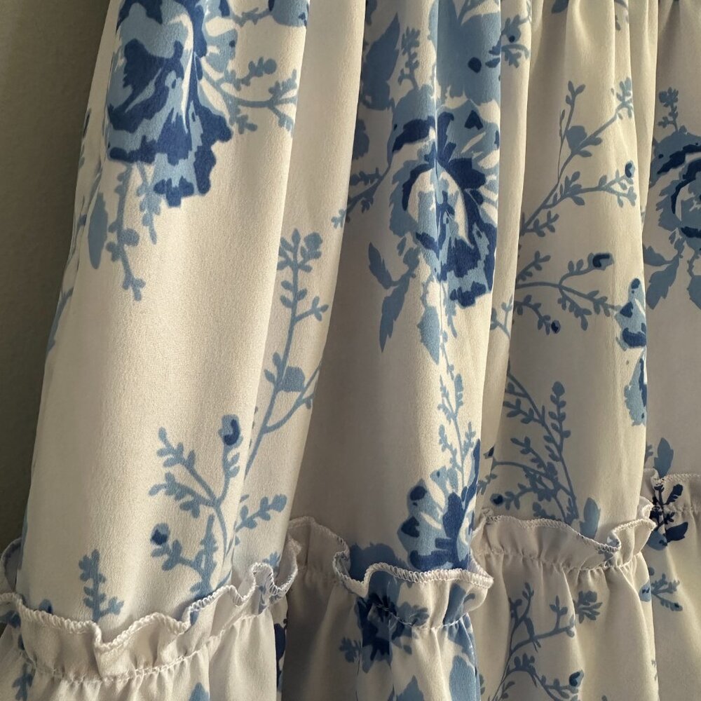 New Glory Girls Blue/White Floral Dress Size S (14/16) - Picture 4 of 5